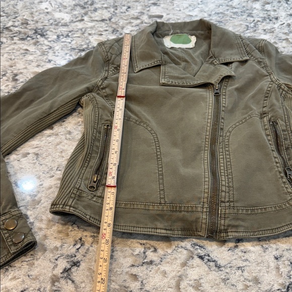 Anthropologie | Easy Moto Jacket in Green Size XS - Picture 6 of 13
